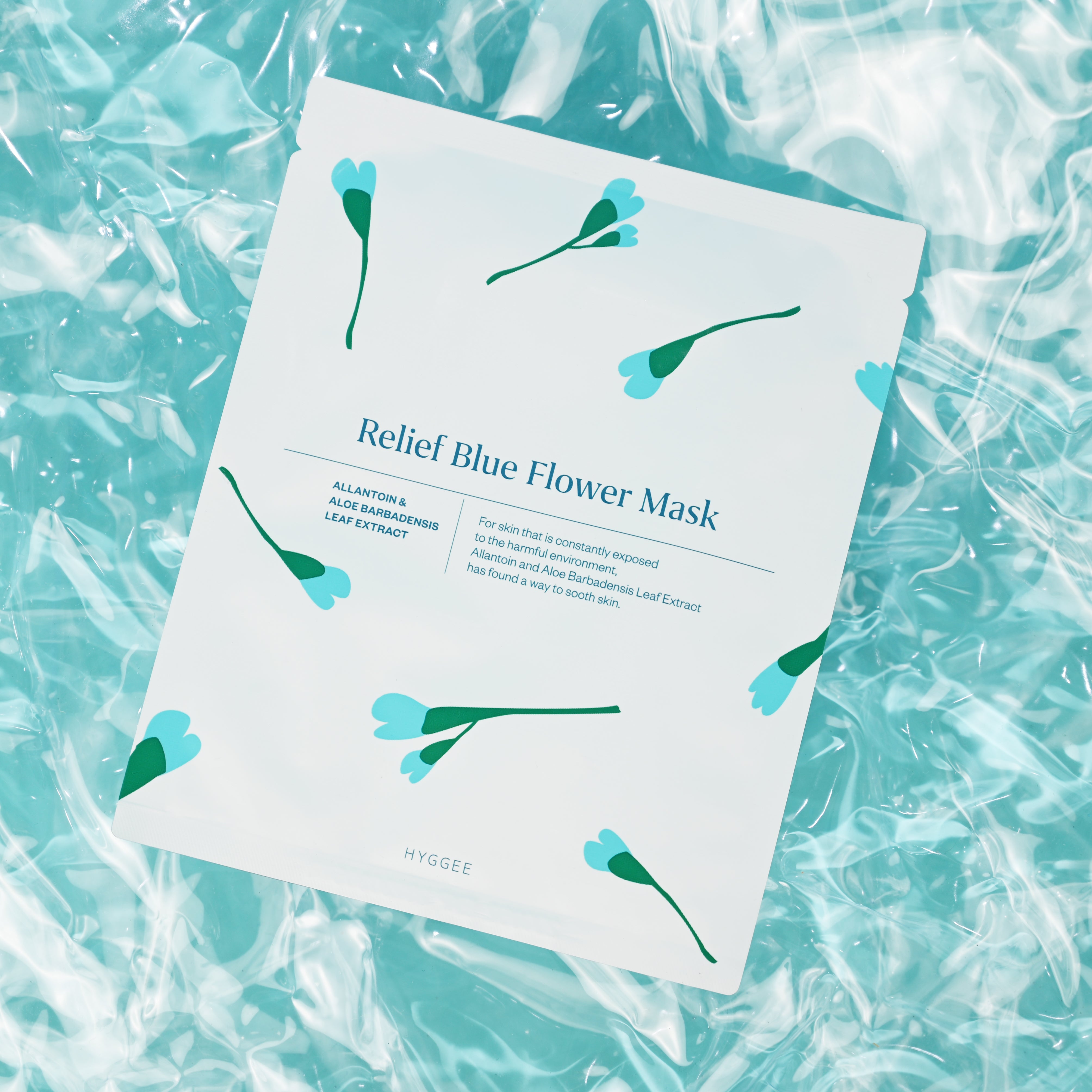 Relief Blue Flower Sheet Mask