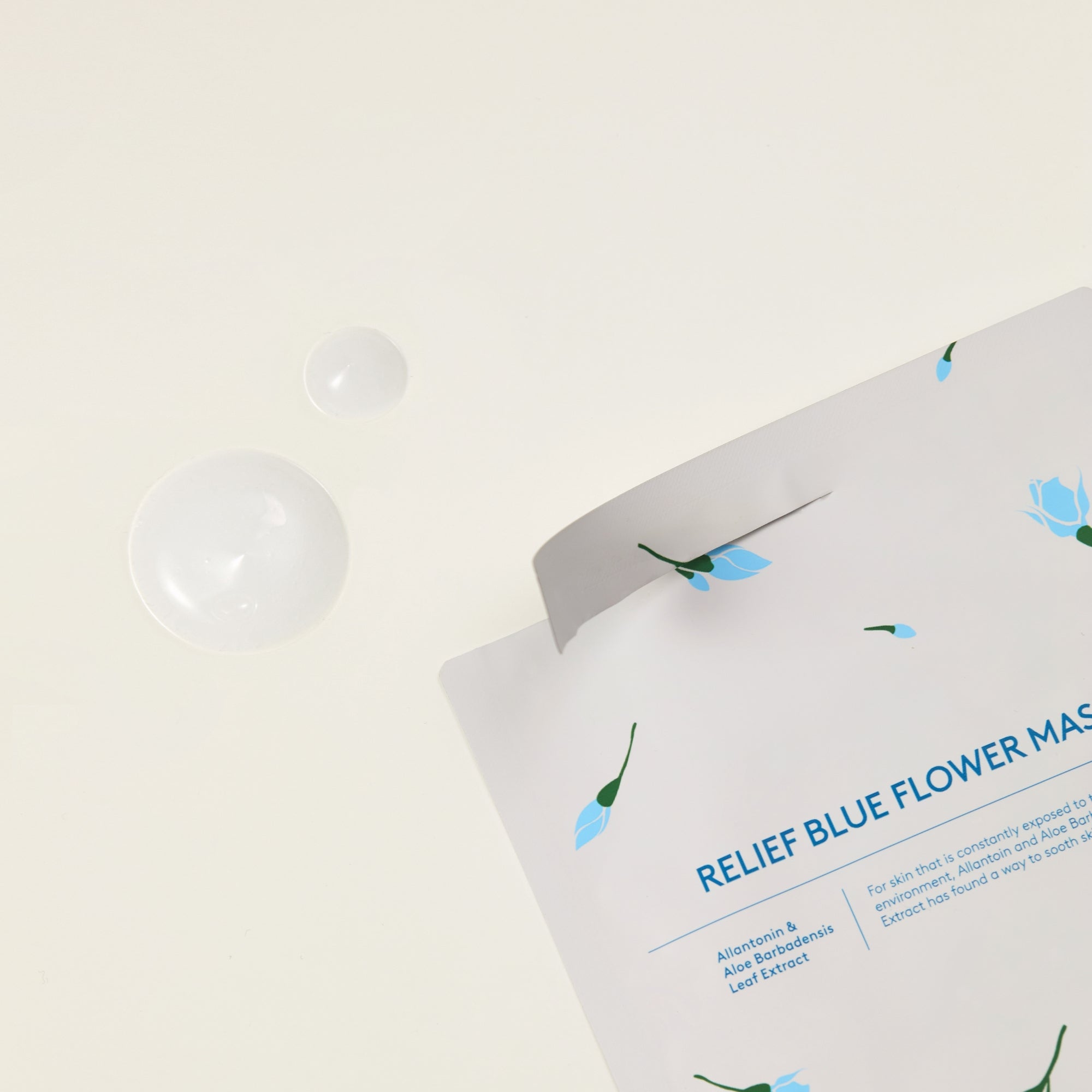 Relief Blue Flower Sheet Mask