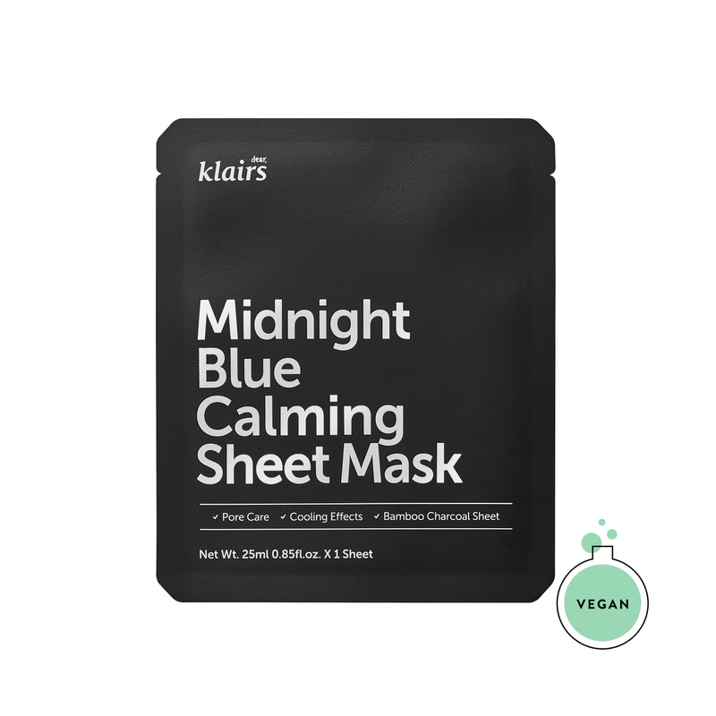 Midnight blue calming sheet mask